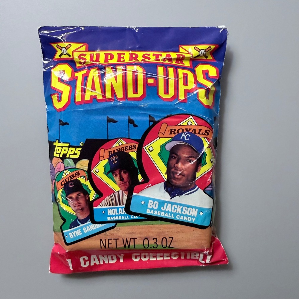 1991 Topps Superstar Stand-Ups Candy Collectibles Unopened Sealed Vintage Pack